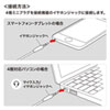 ステレオイヤホン（マイク付き・カナル型・3.5㎜4極ミニプラグ・レッド）