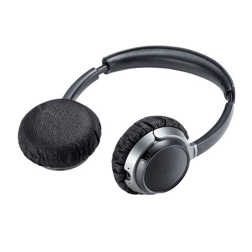 ヘッドホンイヤーパッドカバー（不織布・100枚・ブラック）