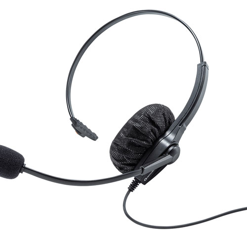 ヘッドホンイヤーパッドカバー（不織布・100枚・ブラック）