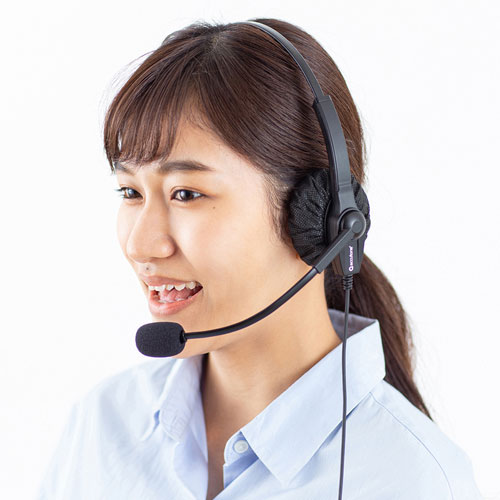 ヘッドホンイヤーパッドカバー（不織布・100枚・ブラック）