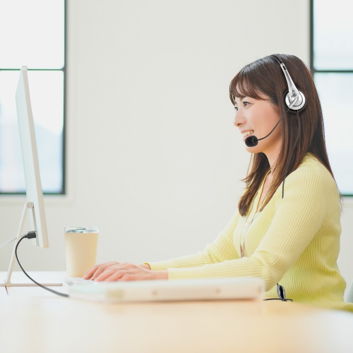 USBヘッドセット(USB Type-C接続・有線接続・単一指向性・両耳・在宅ワーク・軽量・音量調整スイッチ付き・パソコン・スマホ・タブレット）