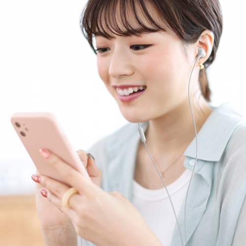 USB Type-Cイヤホンマイク（カナル型・マイク付きリモコン・スマホ・タブレット・ゲーム機・パソコン・ケーブル長約1.2m・ホワイト）