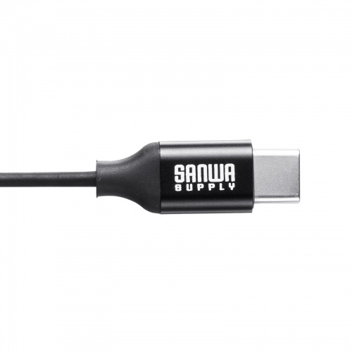 USB Type-Cイヤホンマイク（カナル型・マイク付きリモコン・アルミ製・スマホ・タブレット・ゲーム機・パソコン・ケーブル長約1.2m・ブラック）