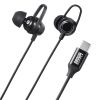 USB Type-Cイヤホンマイク（カナル型・マイク付きリモコン・アルミ製・スマホ・タブレット・ゲーム機・パソコン・ケーブル長約1.2m・ブラック）