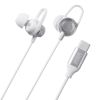 USB Type-Cイヤホンマイク（カナル型・マイク付きリモコン・アルミ製・スマホ・タブレット・ゲーム機・パソコン・ケーブル長約1.2m・ホワイト）