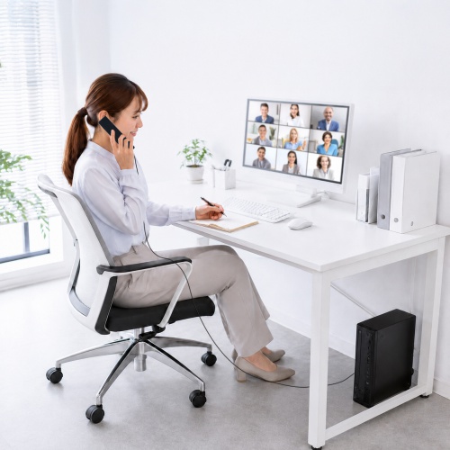 USBハンドセット（USB受話器・音量調節可能・Zoom・Microsoft Teams・Google Meet・Windows・Mac・軽量・ケーブル1.8ｍ・無（全）指向性）