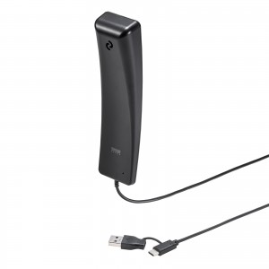 USBハンドセット（USB受話器・音量調節可能・Zoom・Microsoft Teams・Google Meet・Windows・Mac・軽量・ケーブル1.8ｍ・無（全）指向性）