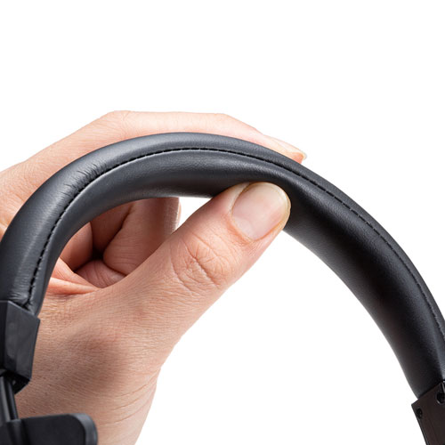 ヘッドセット（ノイズキャンセリングマイク付き・USB接続・片耳タイプ・Zoom・Skype）