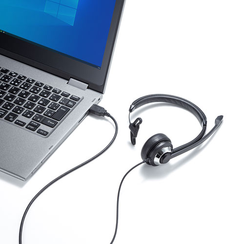 USBヘッドセット（片耳・オーバーヘッド）