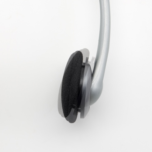 USBヘッドセット（両耳・手元スイッチ付き・USB A接続・シルバー）MM-HSUSB16SVN