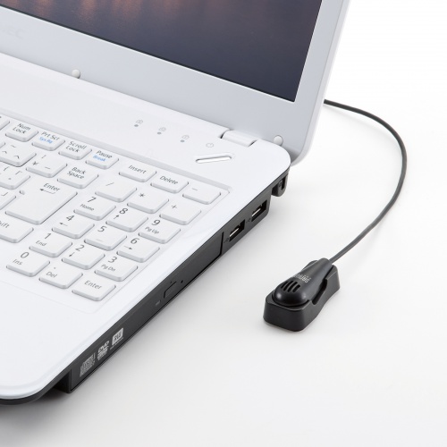 クリップ付きPCマイク（ピンマイク・無指向性・全指向性・3.5mmステレオミニプラグ・Web会議・小型） MM-MC24N サンワサプライ