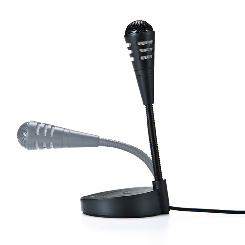 PCマイク（3.5mm・単一指向性・小型・スタンド型・アーム・ノートパソコン・Skype・Zoom・Teams）MM-MC32 サンワサプライ