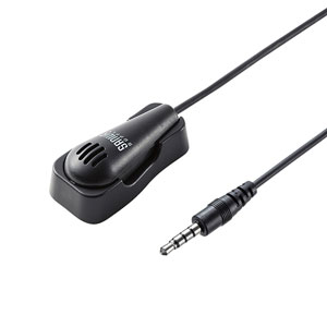 PCマイク（ピンマイク・3.5mm・4極・無指向性・全指向性・クリップ