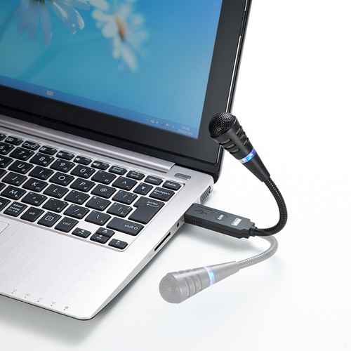 PCマイク（USB・単一指向性・Web会議・小型・アーム・Skype・Zoom・Teams・ノイズキャンセリング）MM-MCU02BK サンワサプライ