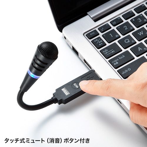PCマイク（USB・単一指向性・Web会議・小型・アーム・Skype・Zoom・Teams・ノイズキャンセリング）MM-MCU02BK サンワサプライ