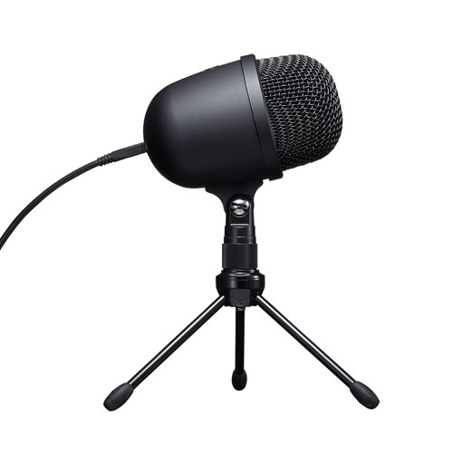 PCマイク（USB・単一指向性・高音質・動画投稿・Web会議・小型・スタンド型・Skype・Zoom・Teams・エコーキャンセリング）MM-MCU04BK サンワサプライ