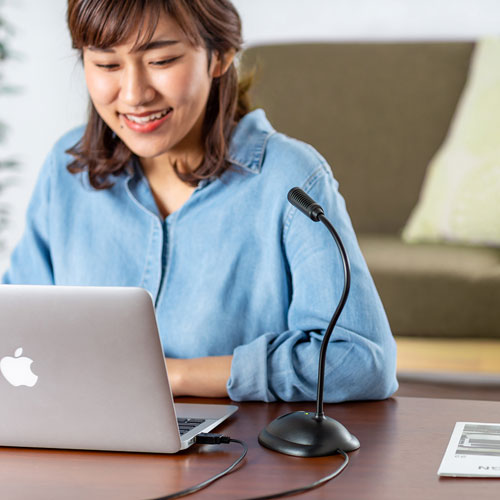 USBスタンドマイク（ミュートスイッチ付き）