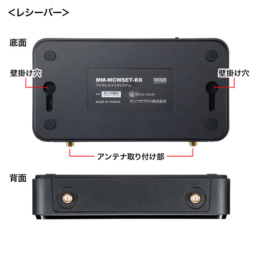 ワイヤレスマイクシステム（2台セット）