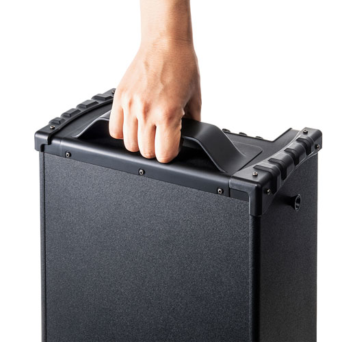 拡声器（拡声器スピーカー・ワイヤレスマイク付き・バッテリー内蔵・会議・講義・イベント・選挙・ブラック） MM-SPAMP10 サンワサプライ