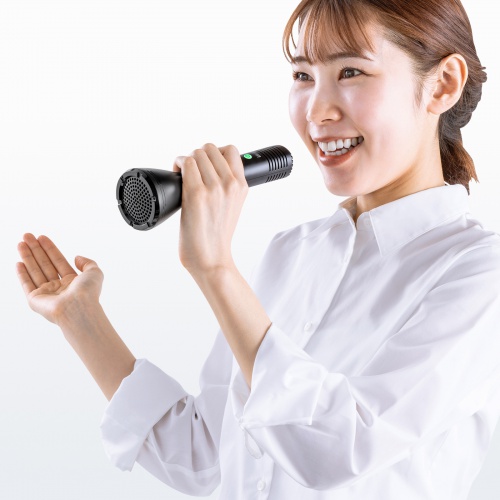 拡声器（ハンドマイク型・USB充電・選挙・簡単・小型・軽量・消防・自衛隊・イベント・持ち運び）MM-SPAMP11N サンワサプライ