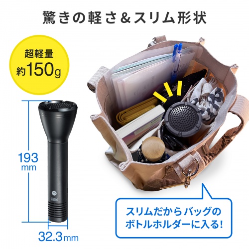 拡声器（ハンドマイク型・USB充電・選挙・簡単・小型・軽量・消防・自衛隊・イベント・持ち運び）MM-SPAMP11N サンワサプライ