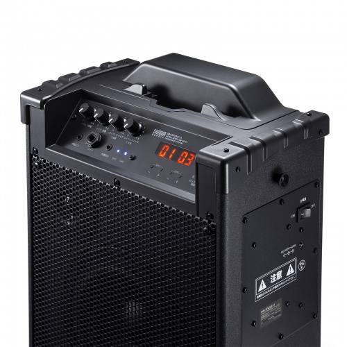 拡声器（バッテリー内蔵・ワイヤレスマイク2本付き・60W出力・選挙・スピーカー） MM-SPAMP14 サンワサプライ