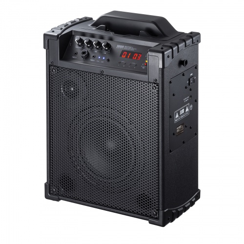 拡声器（バッテリー内蔵・ワイヤレスマイク2本付き・60W出力・選挙・スピーカー） MM-SPAMP14 サンワサプライ