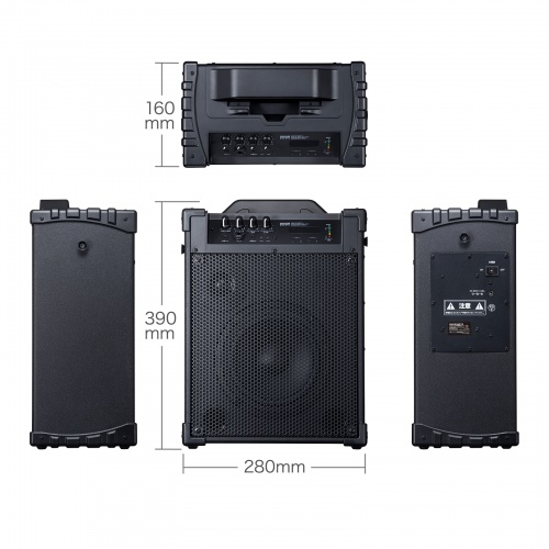 拡声器（バッテリー内蔵・ワイヤレスマイク2本付き・60W出力・選挙・スピーカー） MM-SPAMP14 サンワサプライ