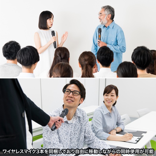 拡声器（マイクスピーカー・ワイヤレスマイク・60W・AC電源・内蔵バッテリー・音楽再生イベント・選挙）MM-SPAMP16 サンワサプライ