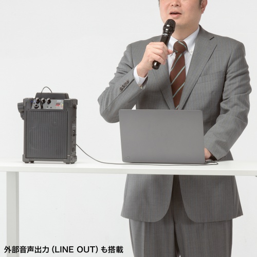 拡声器（スピーカー・小型・ワイヤレスマイク付き・選挙・イベント・講演・おすすめ）MM-SPAMP17 サンワサプライ