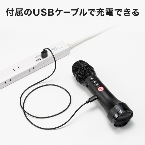 拡声器（マイク型・小型・15W出力・スピーカー・マイク 一体型・Bluetooth・充電式・ストラップ付き・イベント・ツアーガイド・選挙・セミナー・講義・会議）