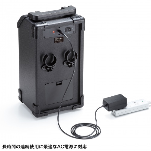 拡声器（ワイヤレスマイク・スピーカーセット・マイク2本付・40W・電池駆動・AC電源・大型・収納バッグ付き・PAシステム・イベント・選挙・セミナー・講義・会議・運動会）