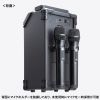 拡声器（ワイヤレスマイク・スピーカーセット・マイク2本付・40W・電池駆動・AC電源・大型・収納バッグ付き・PAシステム・イベント・選挙・セミナー・講義・会議・運動会）