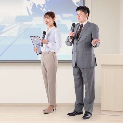 拡声器（ワイヤレスマイク・スピーカーセット・マイク2本付・40W・電池駆動・AC電源・大型・収納バッグ付き・PAシステム・イベント・選挙・セミナー・講義・会議・運動会）