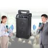 拡声器（ワイヤレスマイク・スピーカーセット・マイク2本付・40W・電池駆動・AC電源・大型・収納バッグ付き・PAシステム・イベント・選挙・セミナー・講義・会議・運動会）