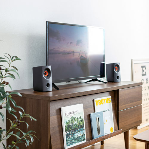 Bluetoothスピーカー(USB接続・3.5mm接続・10W・USB給電・iPhone15・iPhone15plus・ブラック) MM-SPBT3WAY サンワサプライ