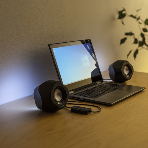 3WAY PCスピーカー（Bluetooth・USB・3.5mm・LED・USB給電・リモコン・iPhone15・iPhone15plus・ブラック） MM-SPBT6BK サンワサプライ