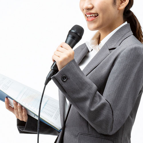 ハンドマイク（有線タイプ・MM-SPAMP10用・ダイナミックマイク・単一指向性）