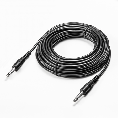 オーディオケーブル（6.3mmステレオ標準プラグ・オスーオス・長10m・拡声器・スピーカー・連結）