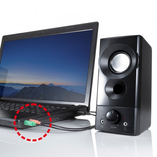 スピーカー（USB電源・アンプ内蔵・3.5ミリステレオミニプラグ接続・実用最大出力6W・ブラック)　MM-SPL20UBK サンワサプライ