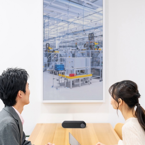 PCスピーカー（USB電源・6W出力・3.5mmプラグ接続・小型・サウンドバー型・2mケーブル）