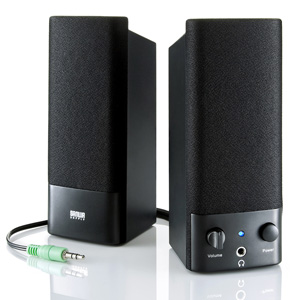 スピーカー（オーディオ・ブラック・アンプ内蔵 ・コンパクト・ヘッドホン端子・アクティブ・パワード） MM-SPL2N2 サンワサプライ