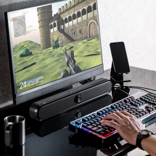 サウンドバー（Bluetooth・スピーカー・スリム・ブラック・おしゃれ・人気・20W） MM-SPSBA4 サンワサプライ