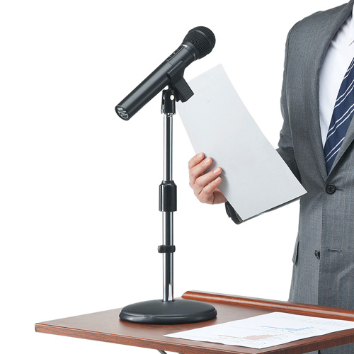 マイクスタンド（卓上・250～400ｍｍ高さ調整） MM-SPST2 サンワサプライ