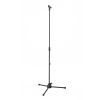 拡声器 マイクスタンド（床置きストレート型・高さ81.5-146cm・クリップ式マイクホルダー付・マイク直径1.8～3.5cm対応）