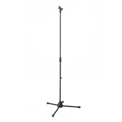 拡声器 マイクスタンド（床置きストレート型・高さ81.5-146cm・クリップ式マイクホルダー付・マイク直径1.8～3.5cm対応）