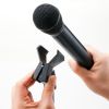 拡声器 マイクスタンド（床置きストレート型・高さ81.5-146cm・クリップ式マイクホルダー付・マイク直径1.8～3.5cm対応）