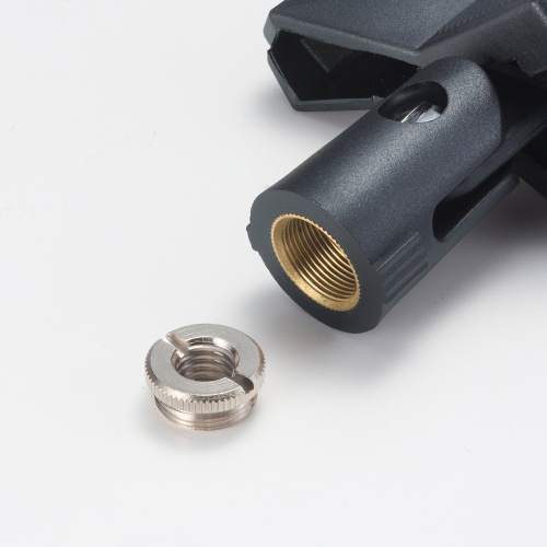 拡声器 マイクスタンド（床置きストレート型・高さ81.5-146cm・クリップ式マイクホルダー付・マイク直径1.8～3.5cm対応）