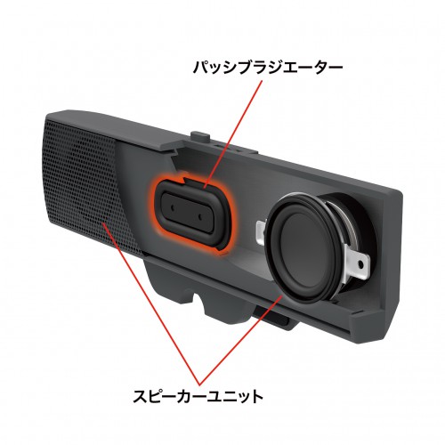 USBサウンドバースピーカー（USB A接続・クリップ付き・6W・音量調整ボタン）MM-SPU17BKN