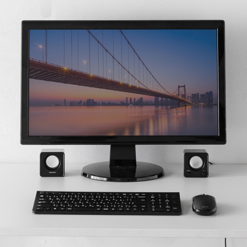 コンパクトUSBスピーカー（手のひらサイズ・USB接続・高出力6W・パッシブラジエーター搭載・独立ボリュームスイッチ）